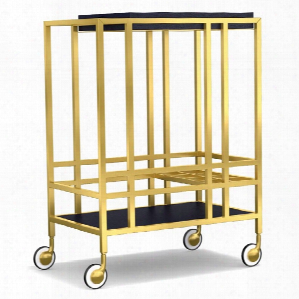 Hooker Furniture Cynthia Rowley When In Rome Accent Bar Cart In Gold