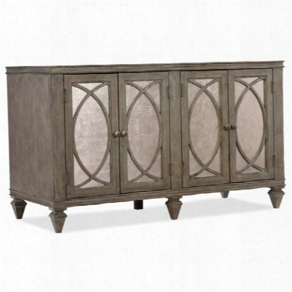 Hooker Furniture Rustic  Glam Storage Credenza In Light Wood