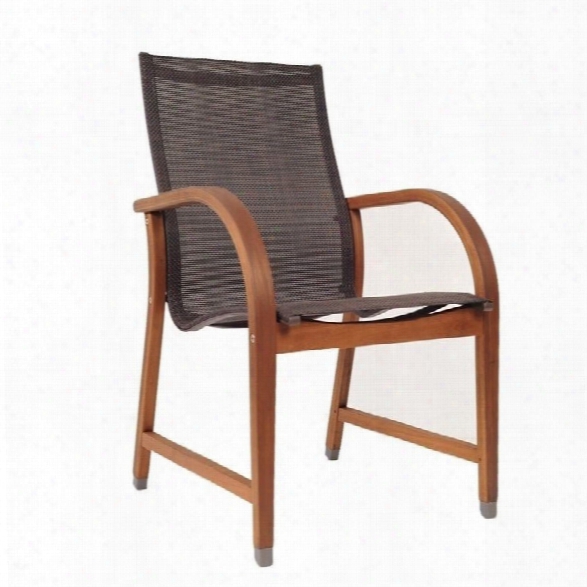 International Home Amazonia 4 Piece Patio Dining Chair In Brown