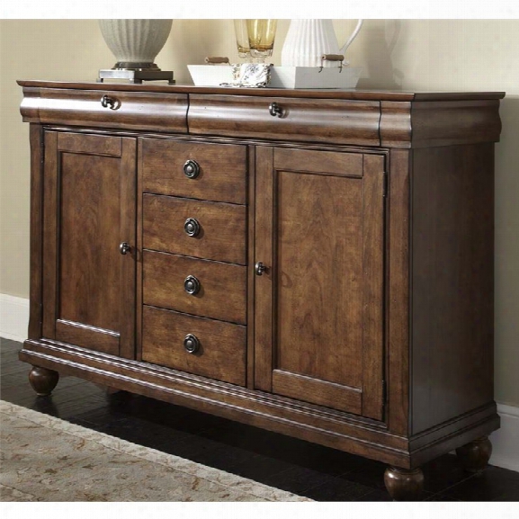 Liberty Furniture Rustic Traditions Server In Rustic Cherry