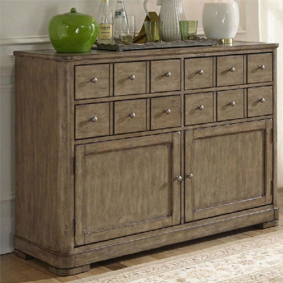 Liberty Furniture Weatherford Server In Brownstone Caramel