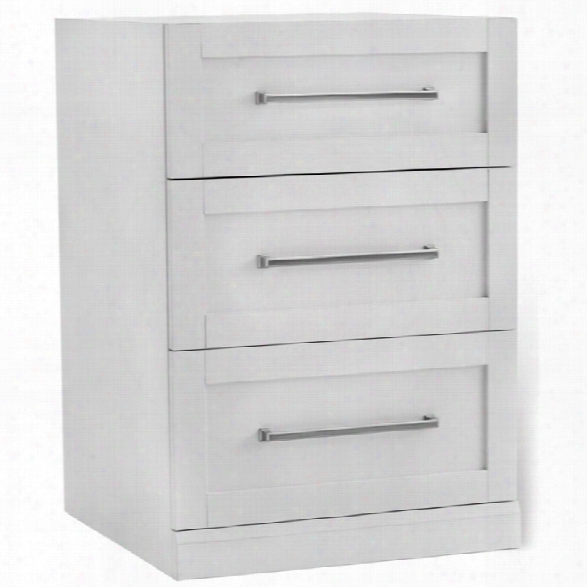 Newage Home Bar 24 X 24 3 Drawer Cabinet In White