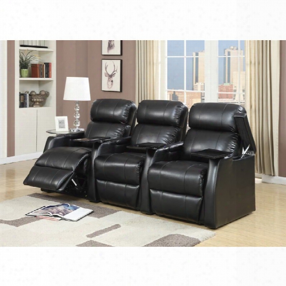 Picket House Furnishings Cecille 3 Piece Power Reclining Movie Seating