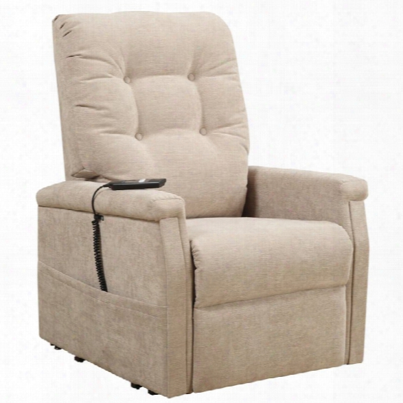 Pri Prime Resources Montreal Piedra Fabric Recliner In Beige