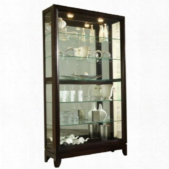 Pulaski Chocolate Cherry 46 Inch Wide Curio Cabinet