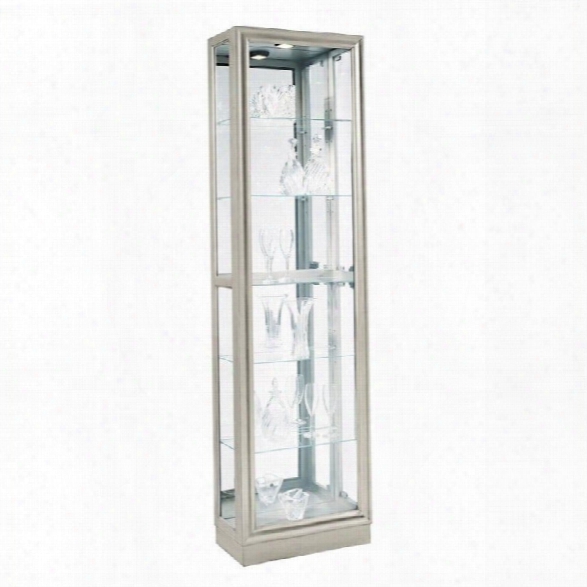 Pulaski Curio Modern Display Cabinet In Platinum