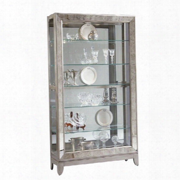 Pulaski Side Entry Curio In Platinum