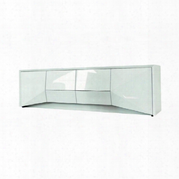 Rossetto Sapphire 74 Inch Wide 4 Drawer Buffet In White