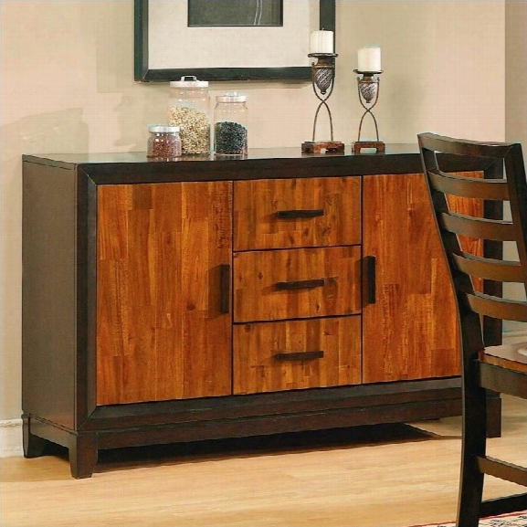 Steve Silver Company Abaco Buffet Sideboard In Cherry And Mahogany