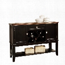 Furniture of America Delila Wine Rack Sideboard in Black and Cherry