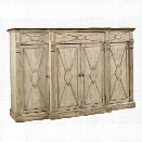 Hooker Furniture Sanctuary 4-Door 3-Drawer Credenza in Dune