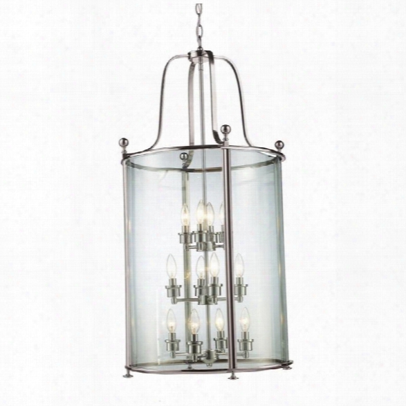 Z-lite Wyndham 12 Light Pendant In Brushed Nickel