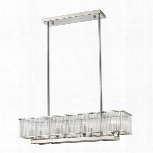 Z-lite Zalo 8 Light Pendant In Brushed Nickel