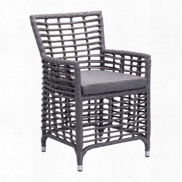 Zuo Sandbanks Patio Dining Chair In Gray (set Of 2)
