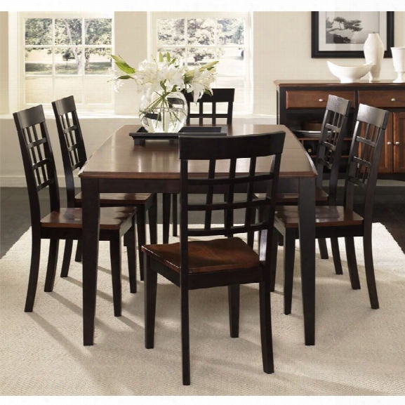 A-america Bristol Point 7 Piece Dining Set In Espresso