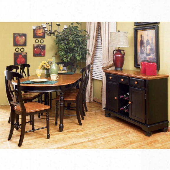 A-america British Isles 8 Piece Dining Set In Espresso