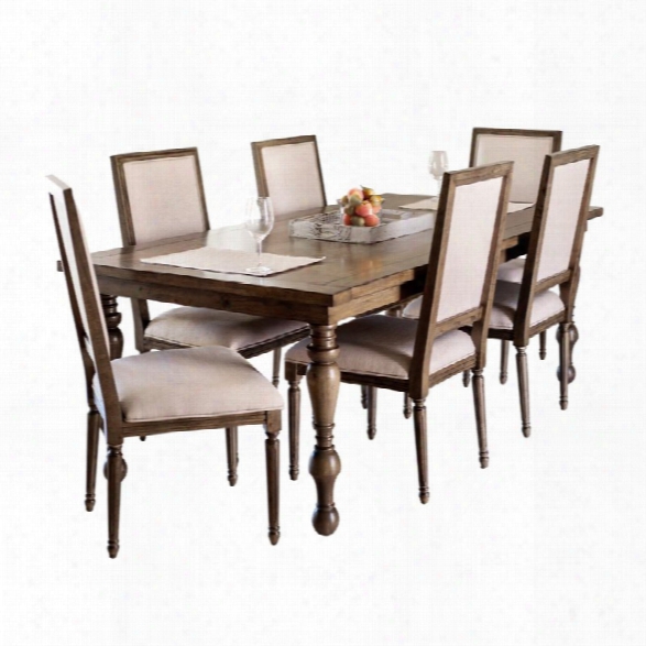 Abbyson Living Westley 7 Piece Dining Set In Brown