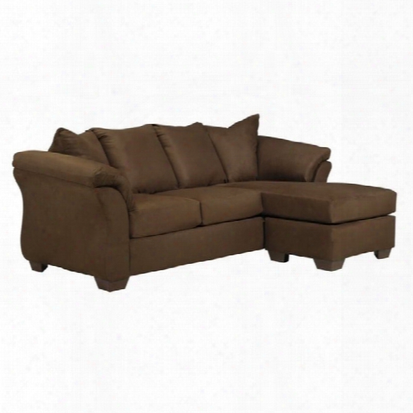 Ashley Darcy Fabric Chaise Sofa In Cafe