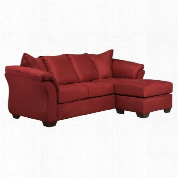 Ashley Darcy Fabric Chaise Sofa In Salsa