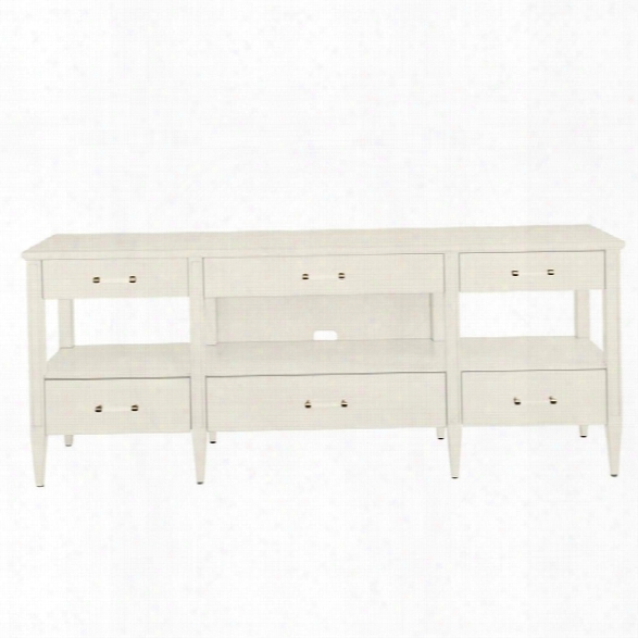 Coastal Living Oasis-mulholland Media Console In Saltbox White