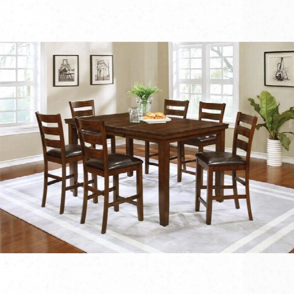 Coaster 5 Piece Counter Height Dining Set In Golden Brown