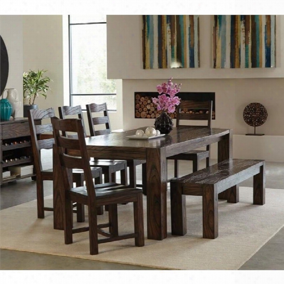 Coaster Calabasas 6 Piece Dining Set In Dark Brown