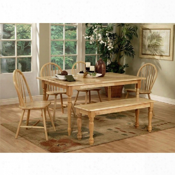 Coaster Damen 6 Piece Dining Set In Natural Wood