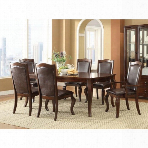 Coaster Louanna 7 Piece Dining Set In Coffee And Cherry