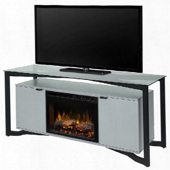 Dimplex Christian 70 Fireplace Tv Stand In Silver Wave