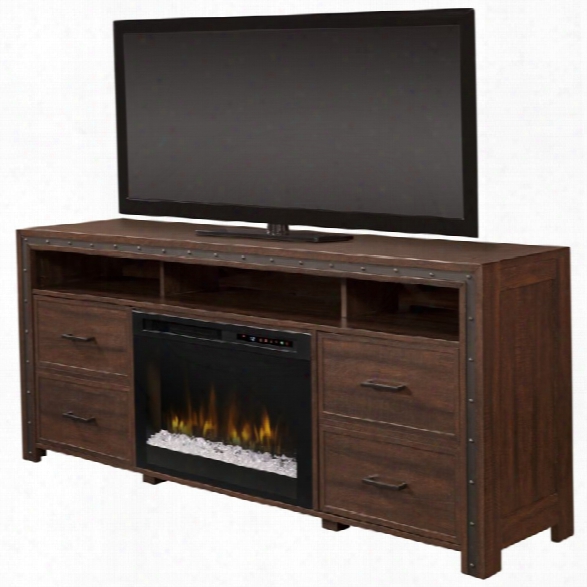 Dimpleex Thom 66 Fireplace Tv Stannd In Grainery Brown