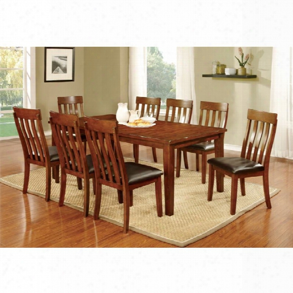 Furniture Of America Claire Country 9 Piece Dining Set In Cherry