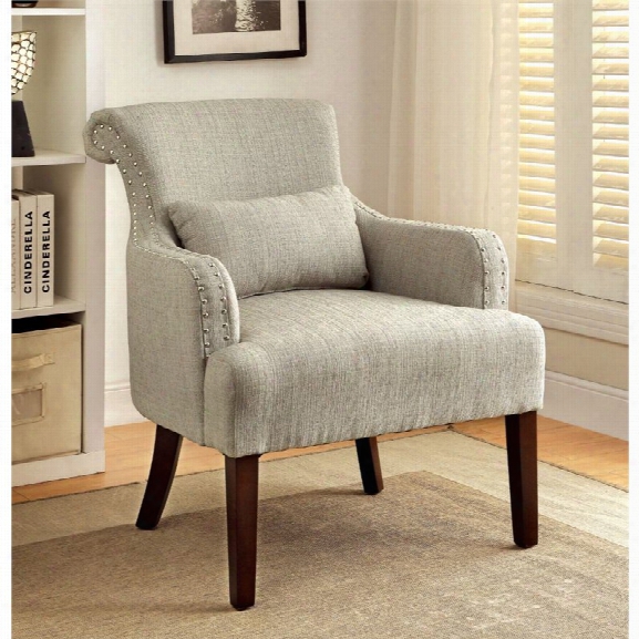Furniture Of America Gabe Upholstered Accent Chair In Beige