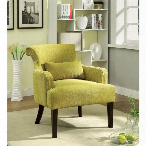 Furniture Of America Gabe Upholstered Accent Chair In Green