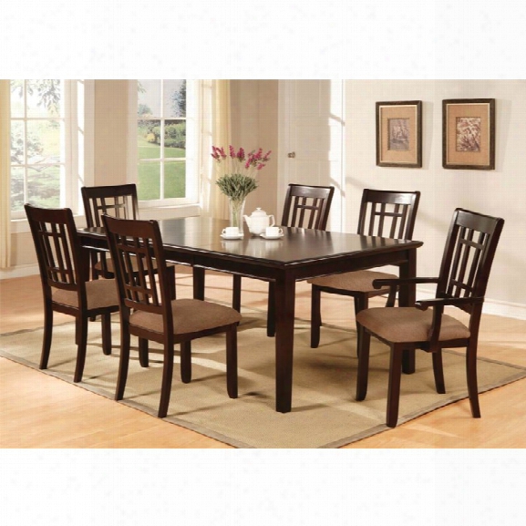 Furniture Of America Holister 7 Piece Dining Set In Antique Oak