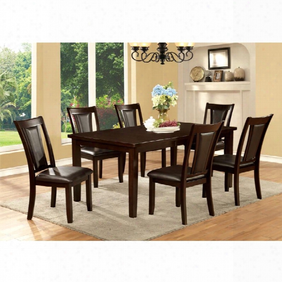 Furniture Of America Humphrey 7 Piece Dining Set In Dark Cherry