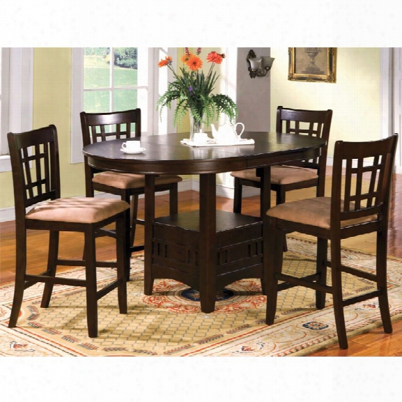 Furniture Of America Koline 7 Piece Round Counter Height Dining Set