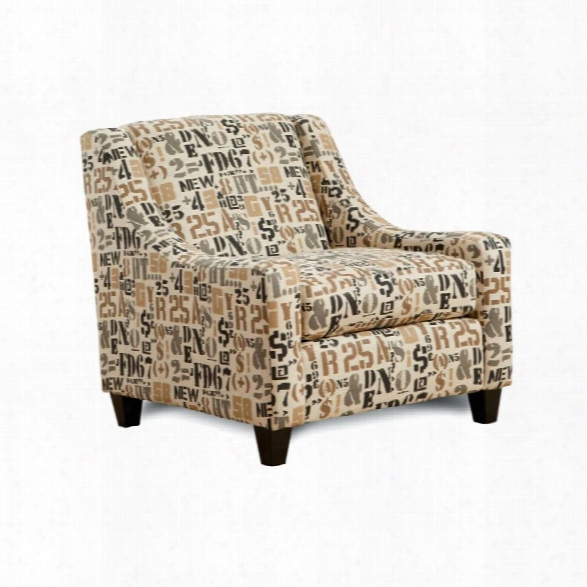 Furniture Of America Loka Upholstered Accent Chair In Tan Print