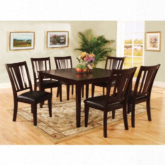 Furniture Of America Mendler 7 Piece Dining Set In Espresso