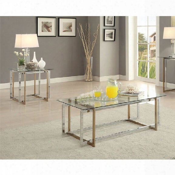 Furniture Of America Pompulus 2 Piece Coffee Table Set