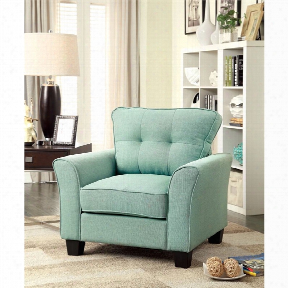 Furniture Of America Pryor Tufted Accent Chair In Blue