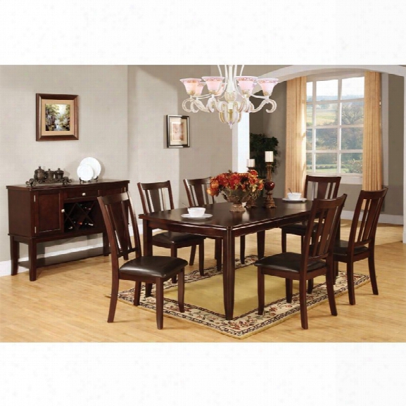 Furniture Of America Rosewood 7 Piece Dining Set In Espresso