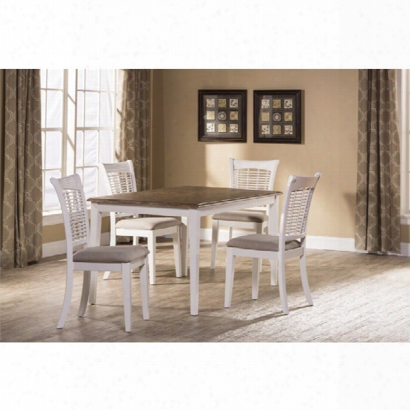 Hillsdale Bayberry 5 Piece Dining Set In White