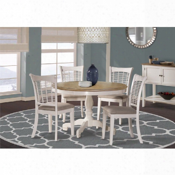 Hillsdale Bayberry 5 Piece Round Dining Set In White