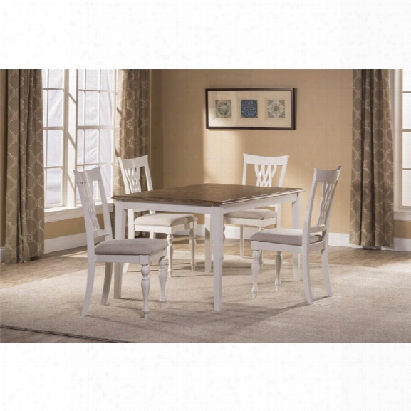 Hillsdale Embassy 5 Piece Dining Set In White