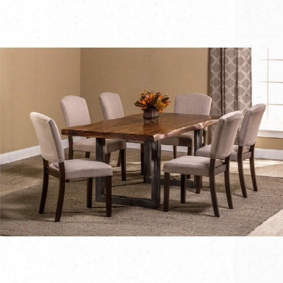 Hillsdale Emerson 7 Piece Dining Set In Natural Sheesham