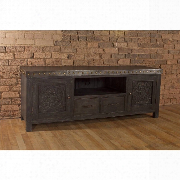 Hillsdale Hundley Tv Stand In Distressed Dark Gray