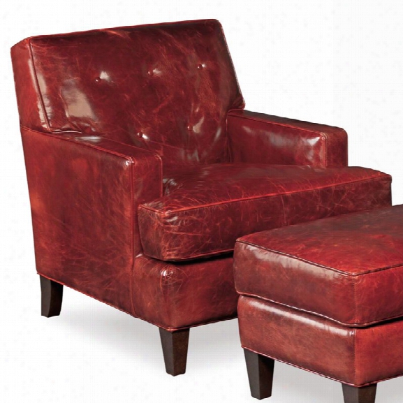 Hooker Furniture Sandy Leather Club Chair In Red