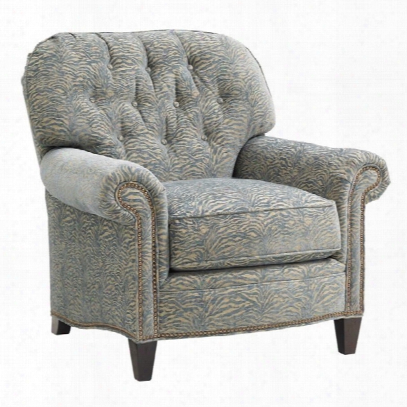 Lexington Oyster Bay Bayville Tufted Fabric Arm Chair In Milllstone