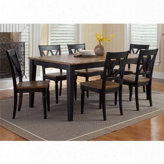 Liberty Furniture Al Fresco Ii 7 Piece Dining Set In Black