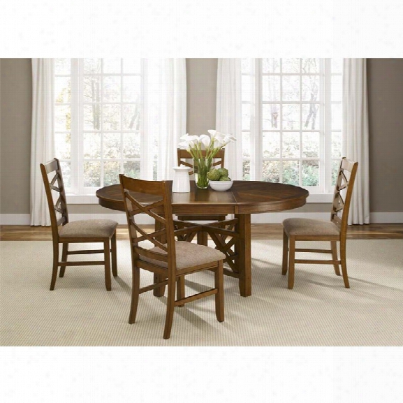 Liberty Furniture Bistro 5 Piece Oval Dining Set In Honey